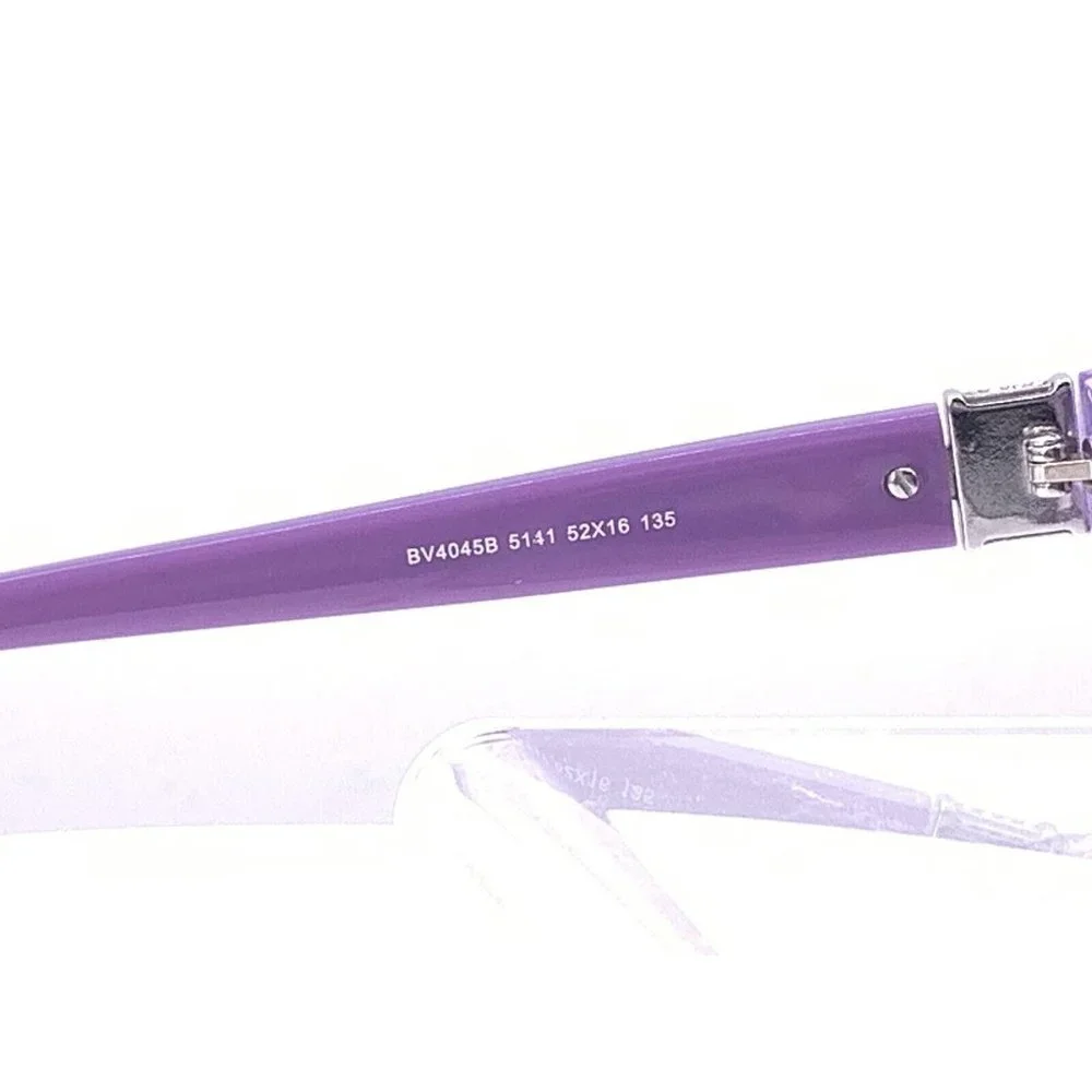 Bulgari Translucent Lavender Front with Dark Purple Temples Women's Glasses